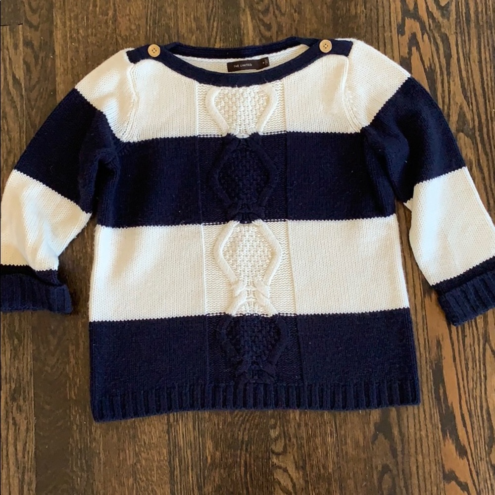 🎉HP🎉 The Limited Striped Sweater navy